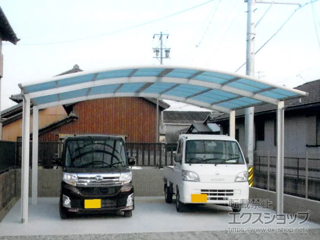 三重県福岡市のYKKAPのカーポート レイナツインポートグラン 積雪〜20cm対応 施工例