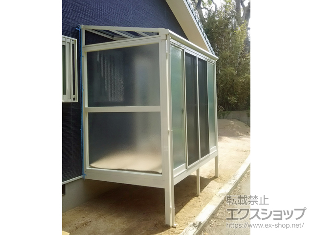 山口県下関市ののテラス囲い・サンルーム サニージュ F型 床納まり ランマ無 積雪〜20cm対応 施工例