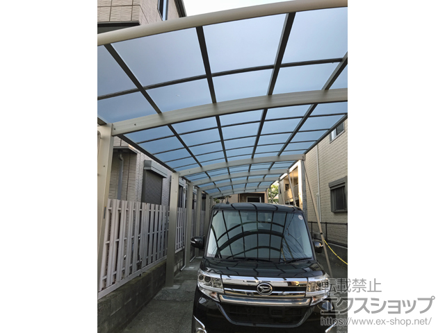 東京都江戸川区ののカーポート レイナポートグラン 延長＋延長　積雪〜20cm対応 施工例
