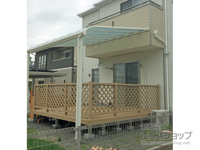 熊本県合志市ののテラス屋根 ヴェクターテラス R型 テラスタイプ 単体 積雪〜20cm対応 施工例