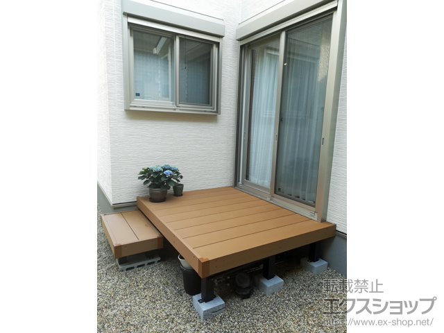 京都府京都市ののウッドデッキ リウッドデッキ 200 施工例