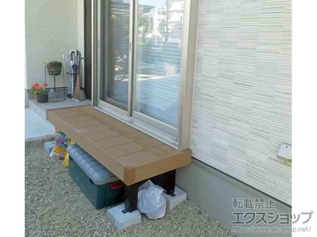 京都府京都市ののウッドデッキ、バルコニー・ベランダ屋根、サイクルポート・駐輪場 リウッドデッキ 200 施工例