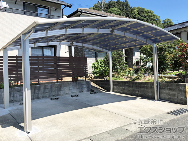 山口県周南市ののカーポート レイナポートグラン M合掌　積雪〜20cm対応 施工例