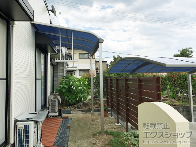 山口県周南市ののテラス屋根 ヴェクターテラス R型 テラスタイプ 単体 積雪〜20cm対応 施工例