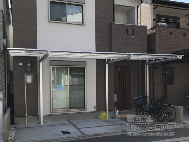 京都府京都市ののカーポート ニューマイリッシュ 延長 逆勾配 前下がり 積雪〜20cm対応 施工例