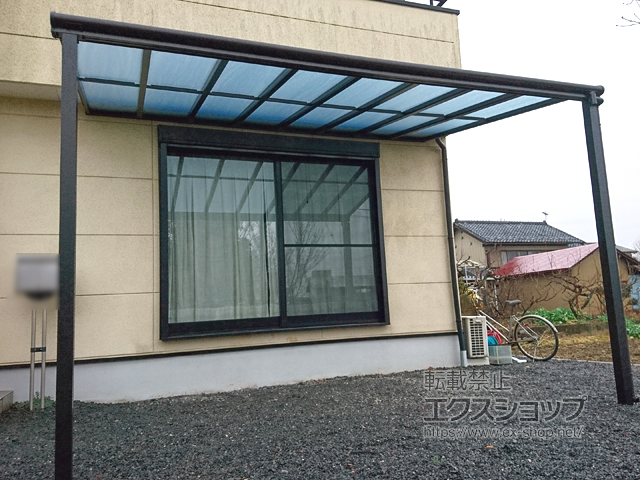 栃木県足利市ののテラス屋根 ヴェクターテラス F型 テラスタイプ 単体 積雪〜20cm対応 施工例