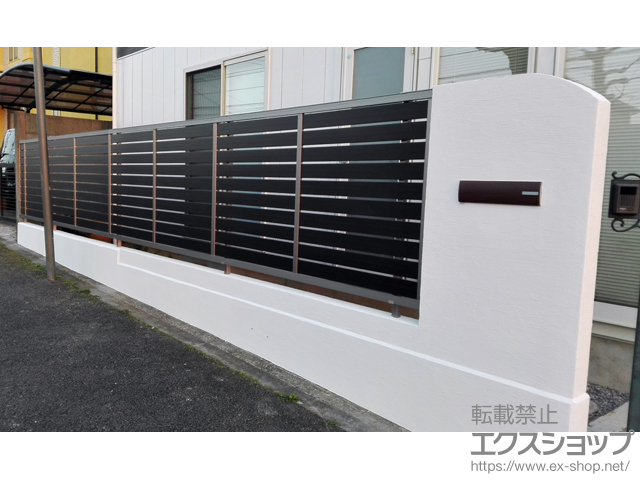 千葉県松戸市のLIXIL リクシル(新日軽)のフェンス・柵 セレビューフェンス RP3型 自在柱 施工例