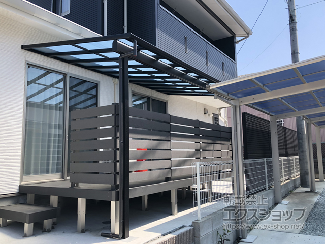福岡県糟屋郡宇美町ののテラス屋根 ヴェクターテラス F型 テラスタイプ 単体 積雪〜20cm対応 施工例