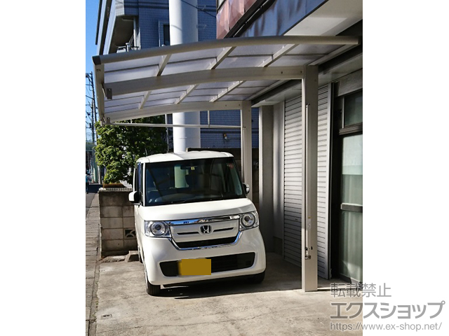 埼玉県朝霞市ののカーポート レイナポートREグラン 前下がり 積雪〜20cm対応 施工例