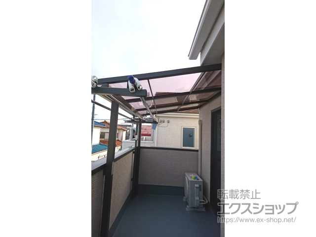 静岡県静岡市ののバルコニー・ベランダ屋根 スピーネ F型 屋根タイプ 単体 積雪〜20cm対応 施工例