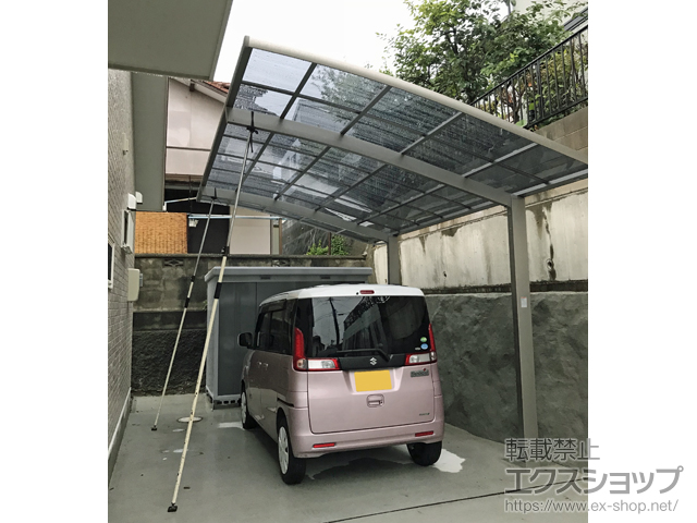 福岡県宗像市ののカーポート ネスカR (ラウンドスタイル) 積雪〜20cm対応 施工例