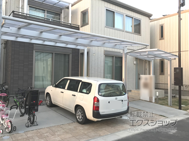 愛知県江南市ののカーポート エフルージュ ツイン 積雪〜20cm対応 施工例