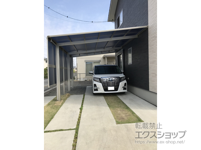 熊本県熊本市ののカーポート エフルージュベーカグラン 延長　積雪〜20cm対応 施工例