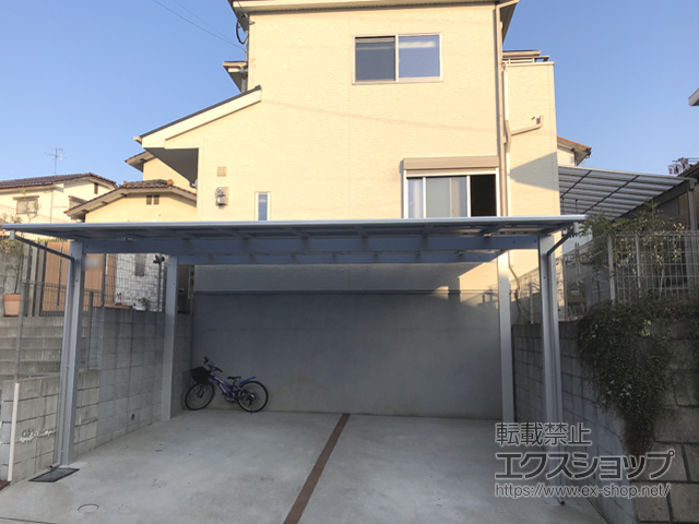 福岡県福岡市ののカーポート エフルージュ ツイン 積雪〜20cm対応 施工例