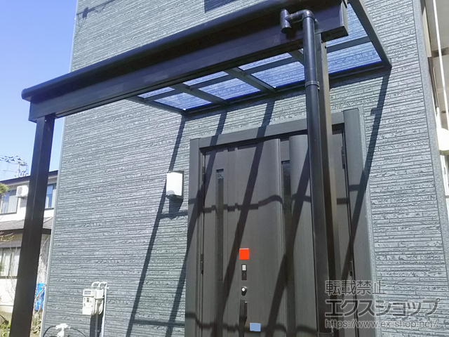 秋田県能代市ののテラス屋根 スピーネ R型 3000 テラスタイプ 単体 積雪〜100cm対応 施工例