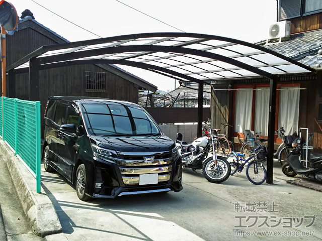 大阪府柏原市ののカーポート プレシオスポート ワイド 積雪〜20cm対応 施工例