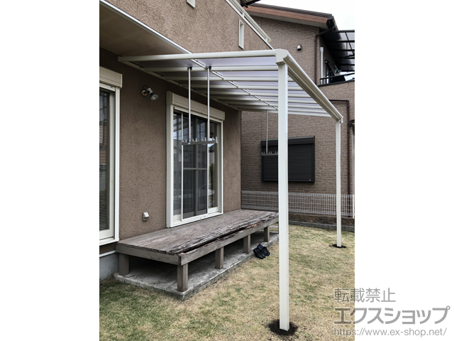 静岡県沼津市ののテラス屋根 ヴェクターテラス F型 テラスタイプ 単体 積雪〜20cm対応 施工例