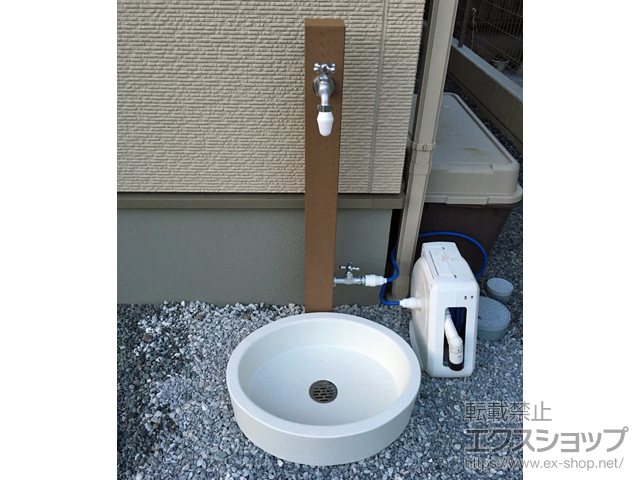 埼玉県熊谷市のの立水栓・ガーデンシンク 立水栓ユニット レヴウッドタイプ 施工例