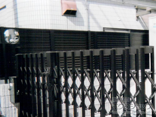 大阪府東大阪市ののフェンス・柵 ミエーネフェンス 目隠しルーバータイプ 自由柱施工 施工例