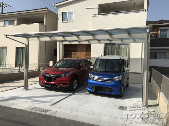 兵庫県明石市ののカーポート エフルージュ ツイン 積雪〜20cm対応 施工例