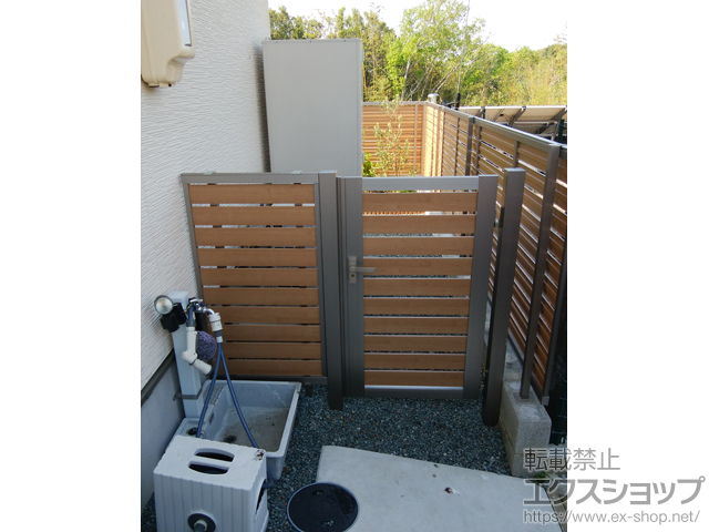 三重県志摩市のの門扉 セレビュー門扉 RP3型 片開き 門柱式 施工例