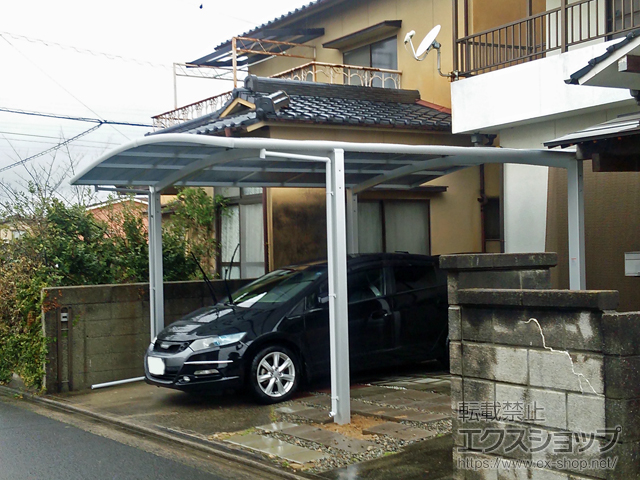 香川県高松市ののカーポート ネスカR (ラウンドスタイル) ワイド 積雪〜20cm対応 施工例