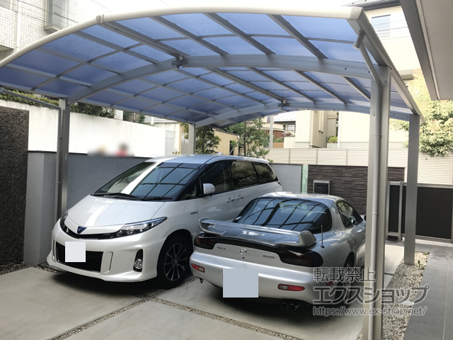 東京都世田谷区ののカーポート レイナポートグラン M合掌　積雪〜20cm対応 施工例