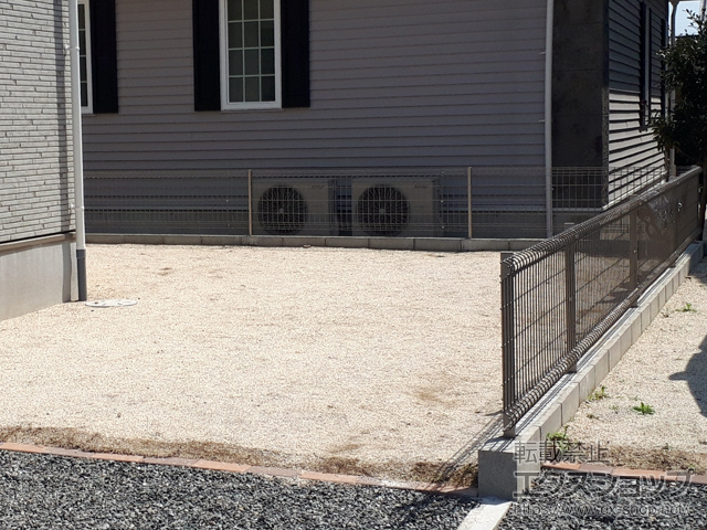 熊本県熊本市ののフェンス・柵 ハイグリッドフェンスN8型 フリーポールタイプ 施工例