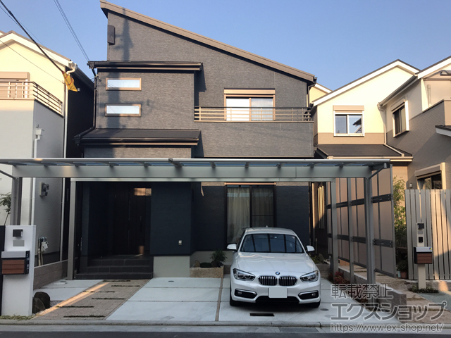 大阪府松原市ののカーポート エフルージュ トリプル 積雪〜20cm対応 施工例