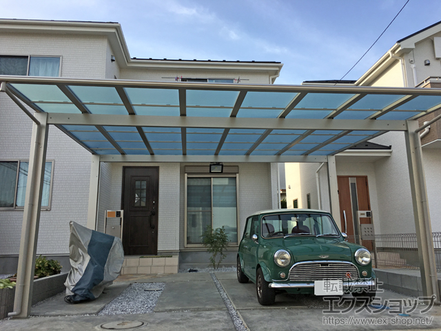 神奈川県秦野市ののカーポート エフルージュ ツイン 積雪〜20cm対応 施工例