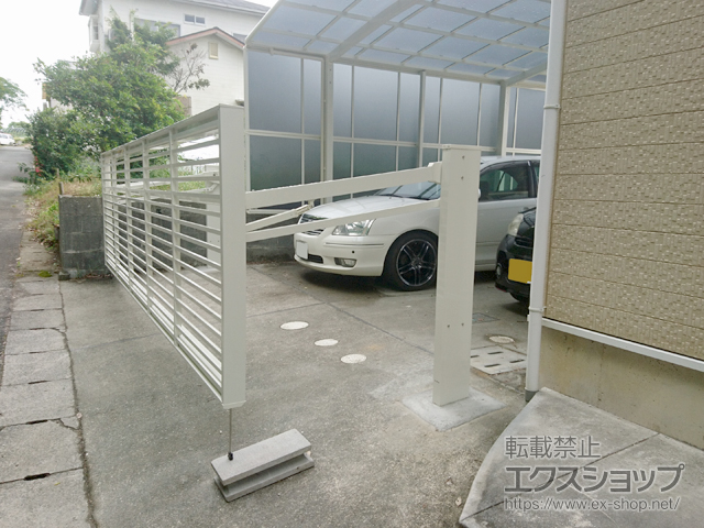 熊本県玉名郡長洲町ののカーゲート ワイドオーバードアS1型 手動式 施工例