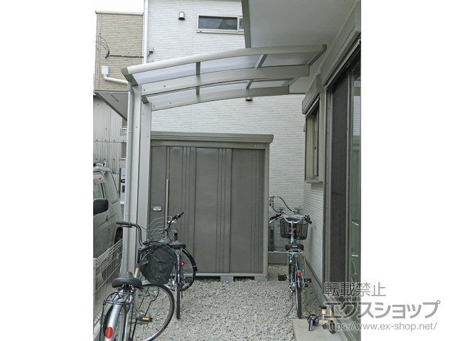 東京都西多摩郡瑞穂町ののサイクルポート・駐輪場 レイナポートグランミニ 積雪〜20cm対応 施工例