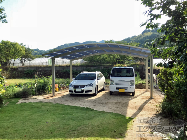 愛媛県松山市ののカーポート レイナツインポートグラン　積雪〜20cm対応 施工例