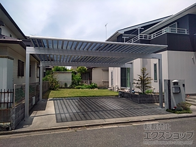 埼玉県所沢市ののカーポート エフルージュ ツイン50 積雪〜50cm対応/梁延長2本 施工例