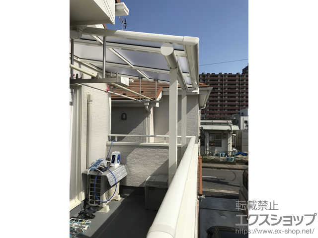 千葉県千葉市ののバルコニー・ベランダ屋根 ヴェクターテラス F型 屋根タイプ 単体 積雪〜20cm対応 施工例