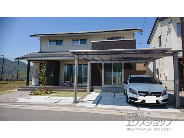 広島県広島市ののカーポート エフルージュ ツイン 積雪〜20cm対応 施工例