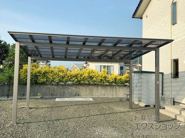 熊本県八代市ののカーポート ソリッドポート ワイド 積雪〜20cm対応 施工例