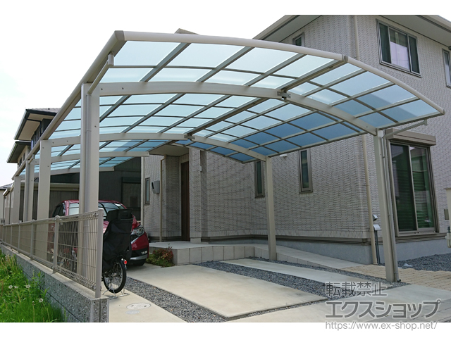 滋賀県野洲市ののカーポート レイナポートグラン 縦連棟　積雪〜20cm対応 施工例