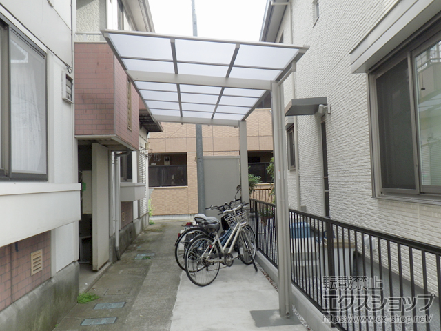 神奈川県小田原市ののサイクルポート・駐輪場 ネスカFミニ (フラットスタイル) 積雪〜20cm対応 施工例