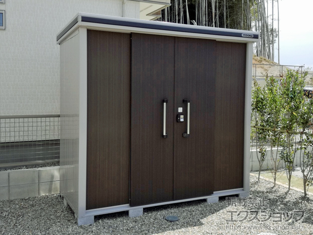 愛知県日進市のの物置・屋外倉庫 エルモ 一般型 2570×1170×2361 LMD-2511H-DW 施工例