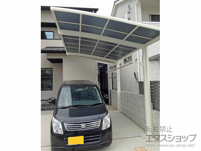 岡山県総社市ののカーポート ネスカR (ラウンドスタイル) 積雪〜20cm対応 施工例