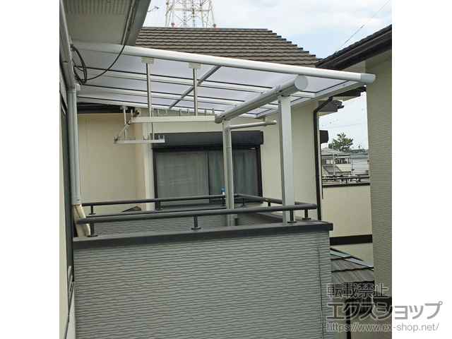 兵庫県加古川市ののバルコニー・ベランダ屋根 ヴェクターテラス F型 屋根タイプ 単体 積雪〜20cm対応 施工例