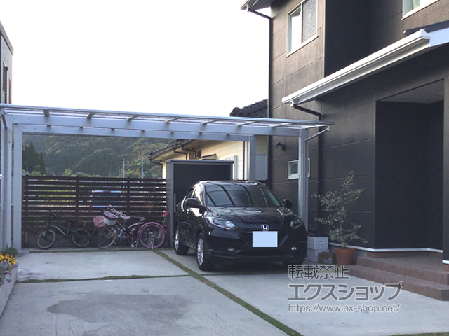 鹿児島県霧島市ののカーポート エフルージュ ツイン 積雪〜20cm対応 施工例