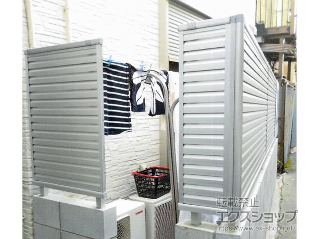 大阪府寝屋川市ののフェンス・柵 ミエーネフェンス 目隠しルーバータイプ 自由柱タイプ 施工例
