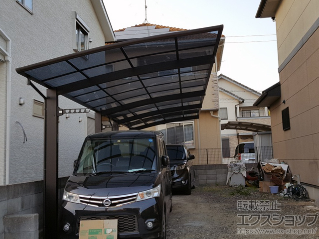 兵庫県揖保郡太子町ののカーポート プレシオスポート 縦連棟 積雪〜20cm対応 施工例