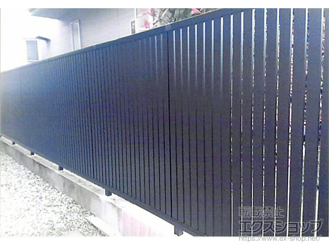 宮城県塩竈市ののフェンス・柵 シンプレオフェンス4型 たて太格子 自由柱施工 施工例