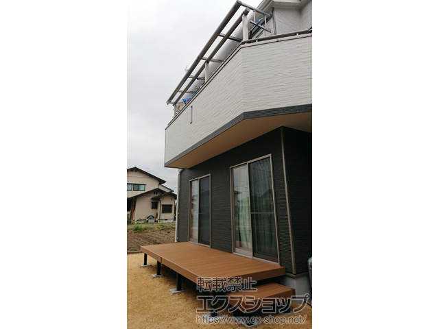 福島県郡山市ののバルコニー・ベランダ屋根 ヴェクターテラス F型 屋根タイプ 連棟 積雪〜20cm対応 施工例