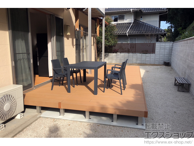 島根県出雲市ののウッドデッキ リウッドデッキ 200 施工例