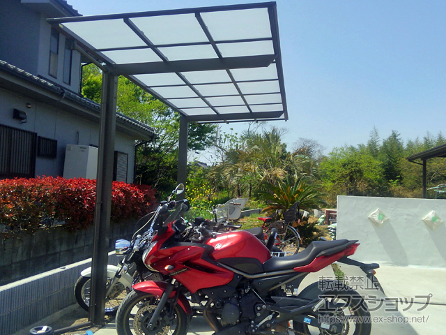 埼玉県熊谷市ののサイクルポート・駐輪場 ネスカFミニ (フラットスタイル) 積雪〜20cm対応 施工例