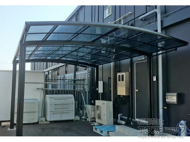 千葉県山武郡九十九里町ののカーポート ネスカR (ラウンドスタイル) ワイド 積雪〜20cm対応 施工例